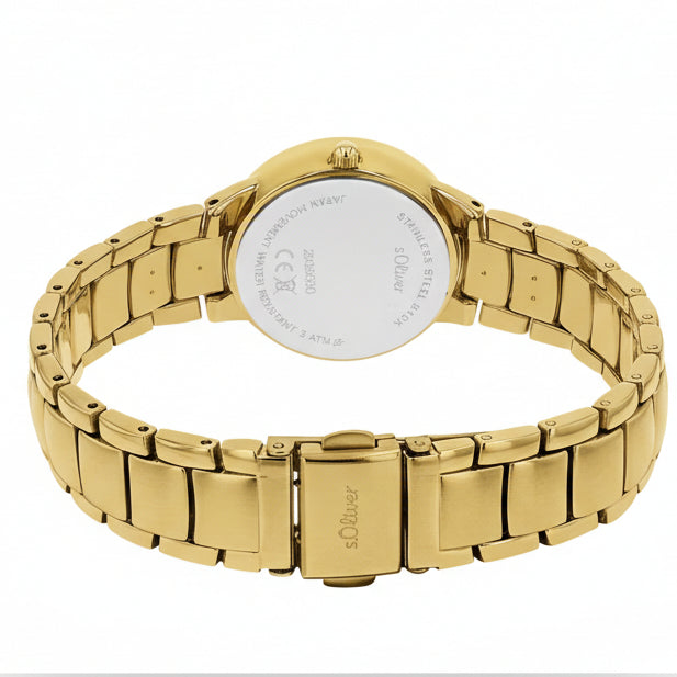 s.Oliver Damenuhr 2038590 – gold mit Seiko-Werk