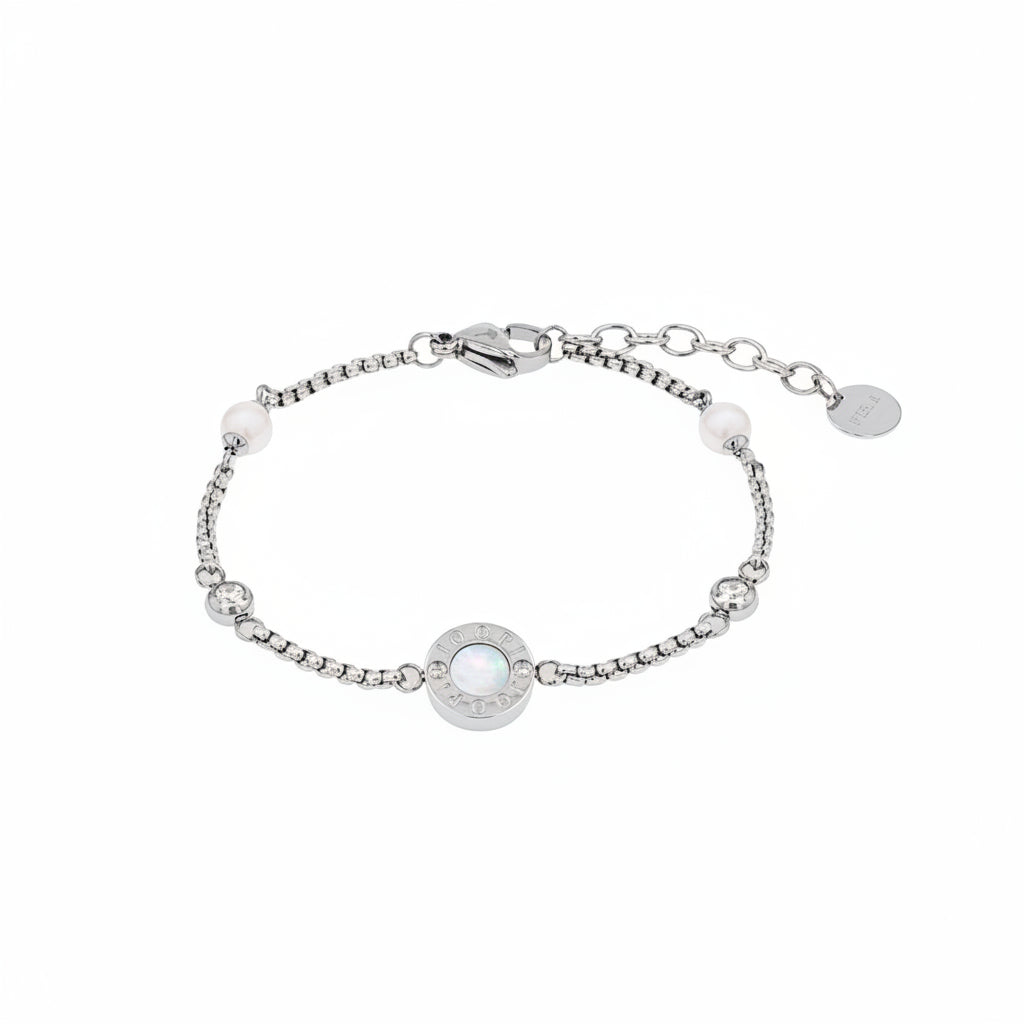 JOOP! Damen-Armband silber – Perlen und Perlmutt