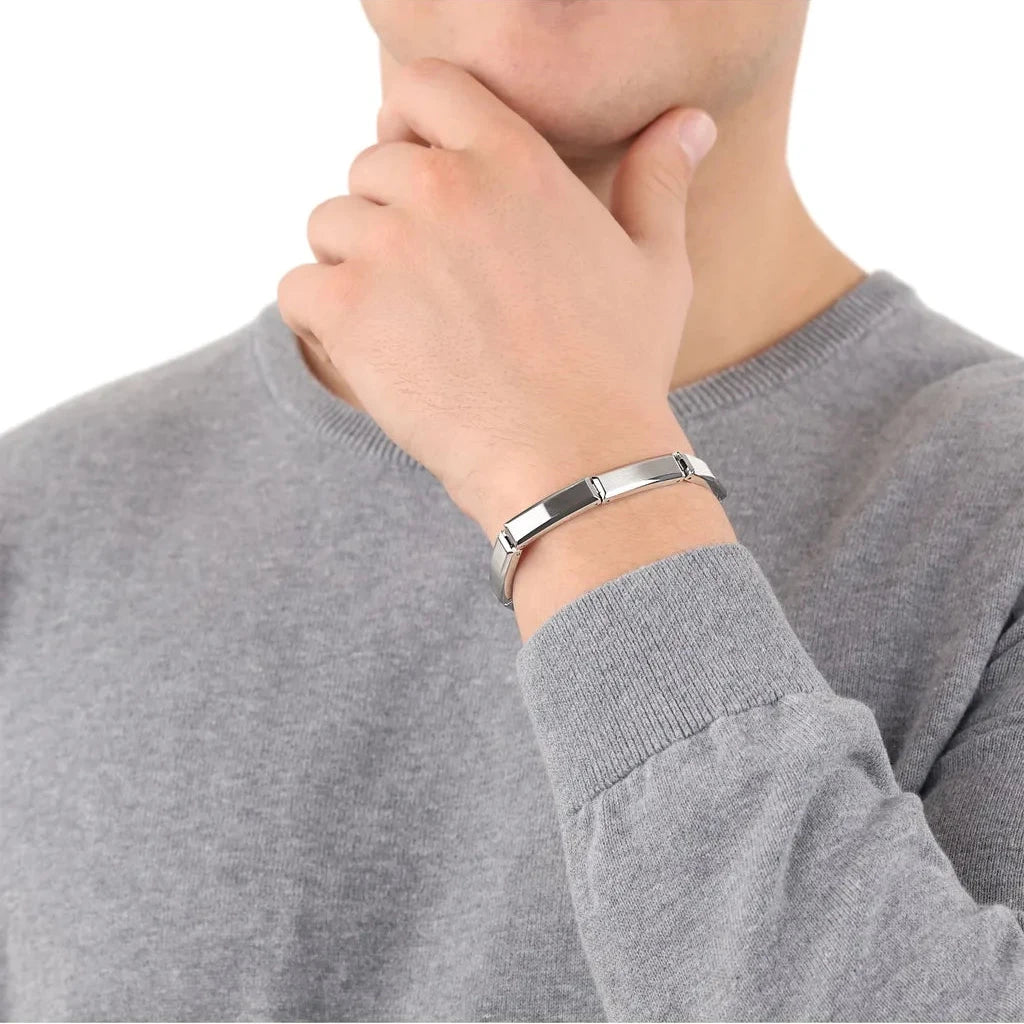 s.Oliver Gliederarmband silber – quadratische Segmente