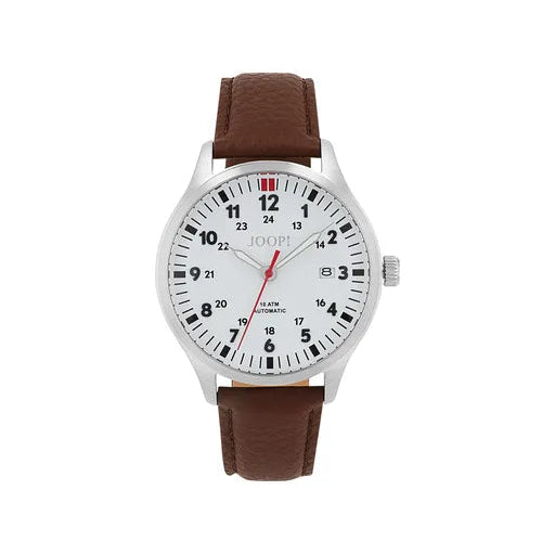 JOOP! Automatikuhr 2039579 – Herren, braunes Kalbsleder