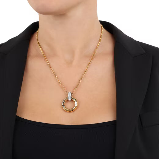 JOOP! Halskette gold – Kreis-Anhänger mit Zirkonia