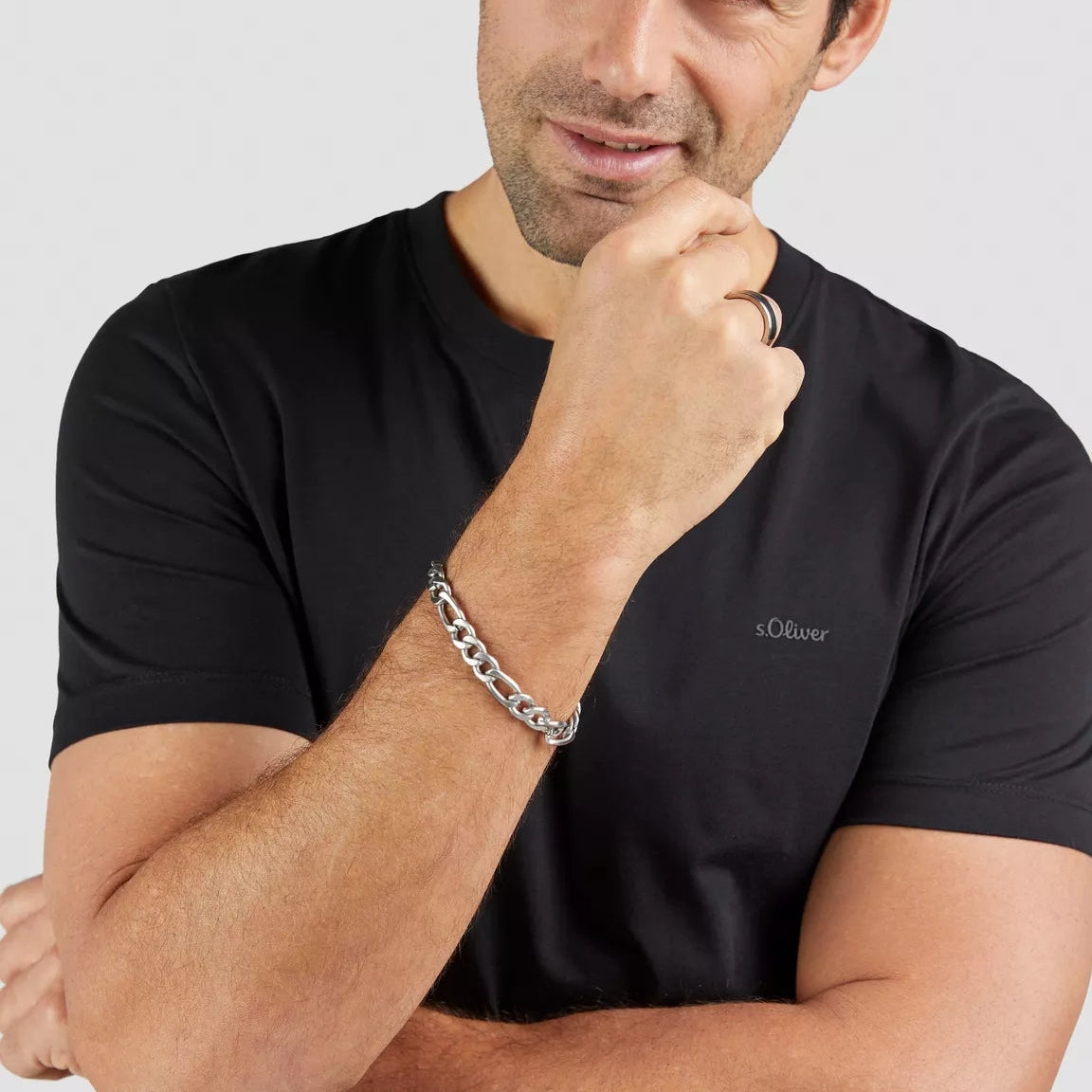 s.Oliver Herren-Figaroarmband silber