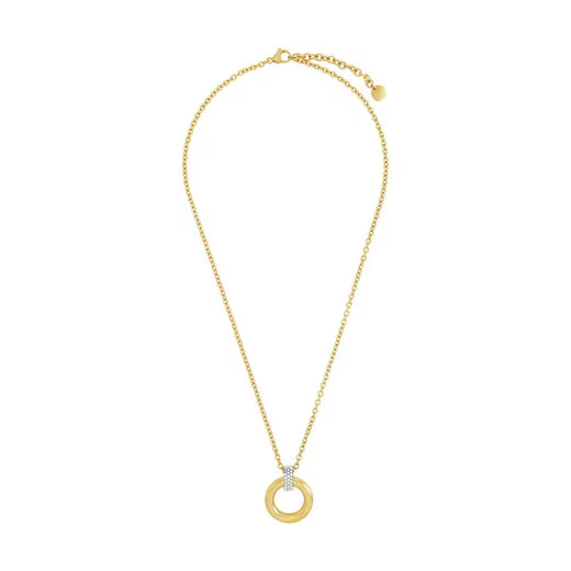JOOP! Halskette gold – Kreis-Anhänger mit Zirkonia