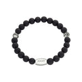JOOP! Herren-Perlenarmband mattschwarz – Edelstahl-Element