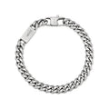 JOOP! Herren-Armband silber – schwere Panzerkette mit Platte