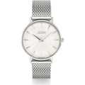 JOOP! Damenuhr 2022840 – Faecher-Guilloche-Zifferblatt, Milanaise-Armband