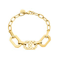 JOOP! Armband gold – achteckige Glieder mit Kornblume