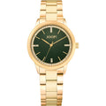 JOOP! Uhr 2035052 – gruenes Zifferblatt, goldenes Gliederarmband