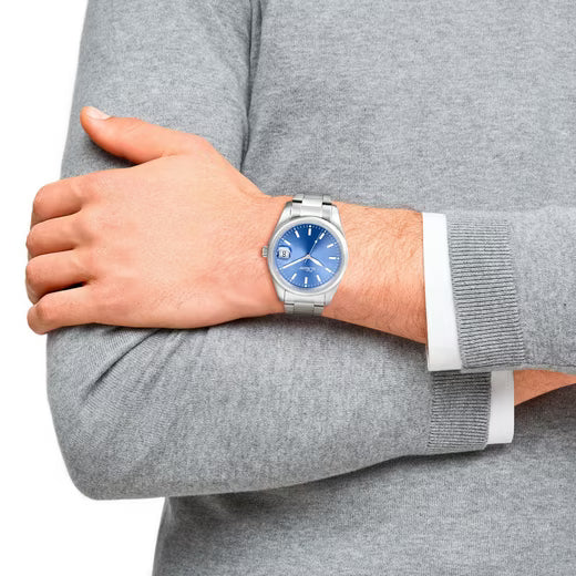 s.Oliver Herrenuhr 2037714 – silber, blaues Zifferblatt