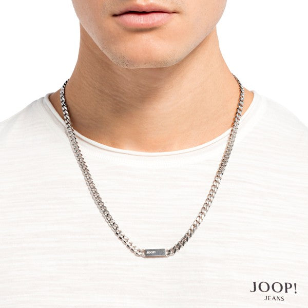JOOP! Herren-Halskette silber/dunkel – Panzerkette