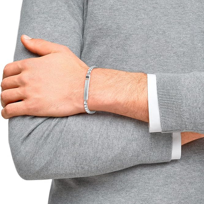 s.Oliver ID-Armband silber – mit Roségold-Einsatz