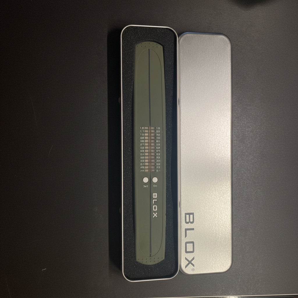 BLOX LED-Armbanduhr schwarz – Silikonband, LED-Matrix