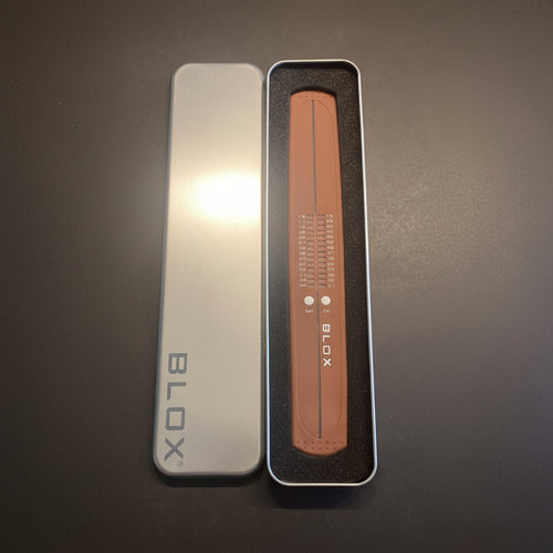 BLOX LED-Armbanduhr terracotta – Digitaluhr mit Metalldose