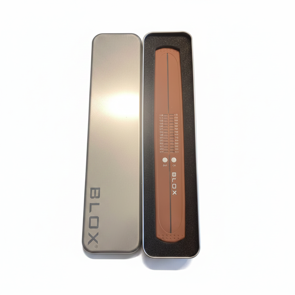 BLOX LED-Armbanduhr terracotta – Digitaluhr mit Metalldose