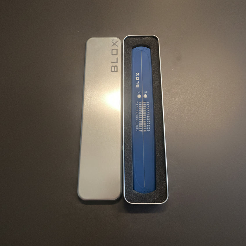 BLOX LED-Armbanduhr blau – Digitaluhr mit Metalldose