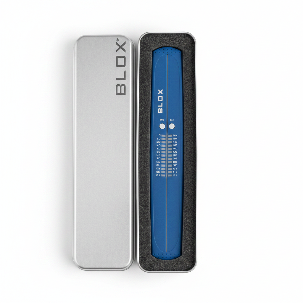 BLOX LED-Armbanduhr blau – Digitaluhr mit Metalldose
