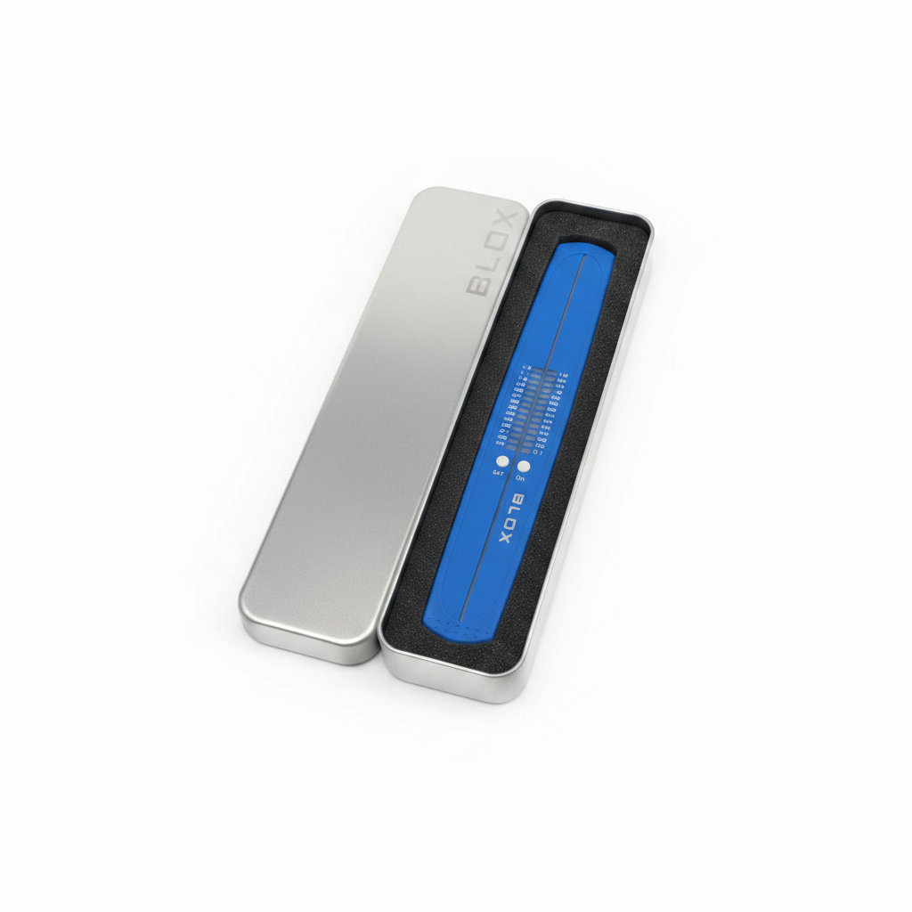 BLOX LED-Armbanduhr blau – LED-Matrix mit Metalldose