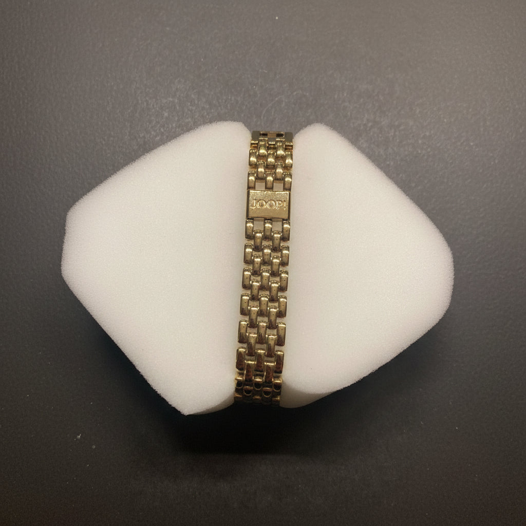 JOOP! Herren-Armband gold – Gliederband mit Faltschließe