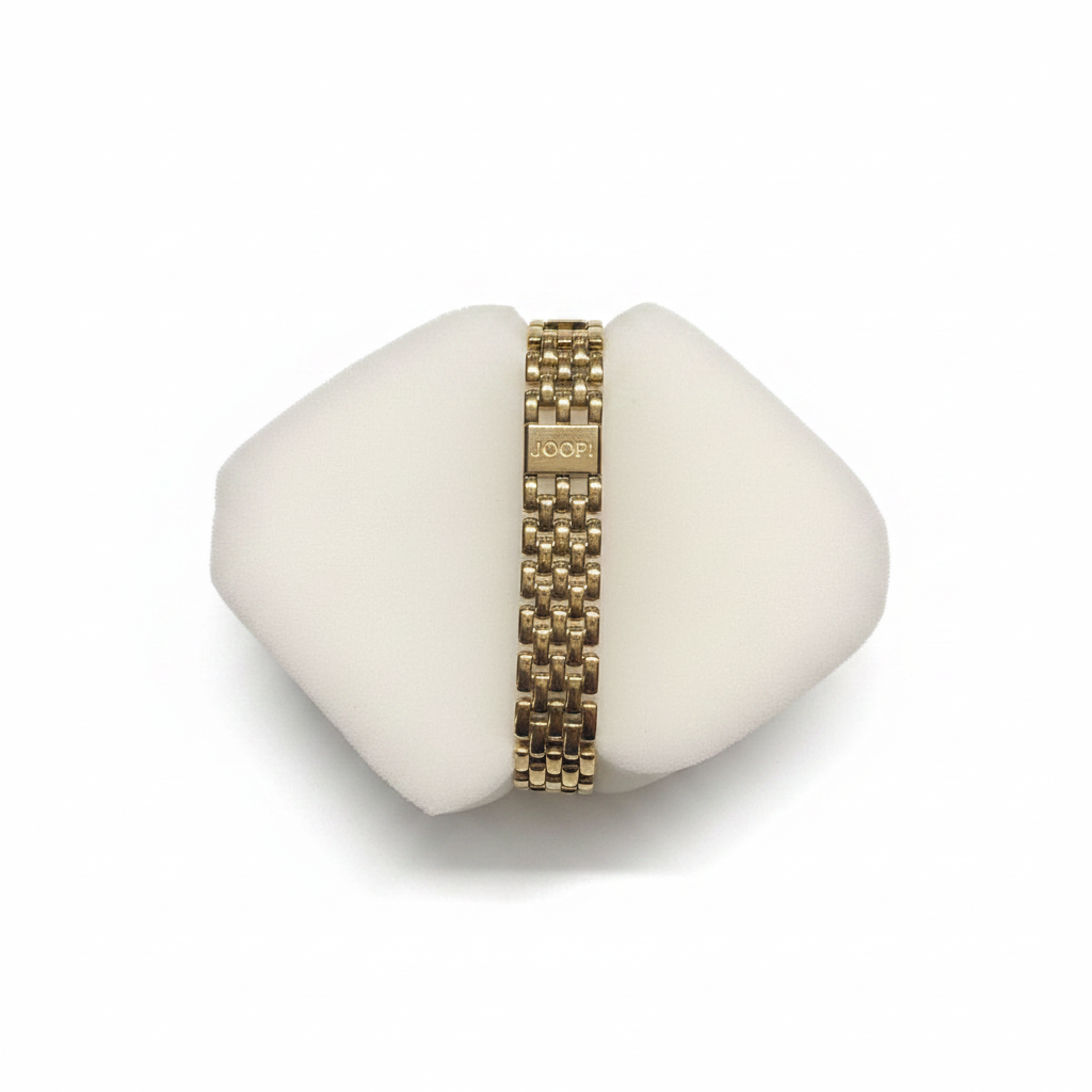 JOOP! Herren-Armband gold – Gliederband mit Faltschließe