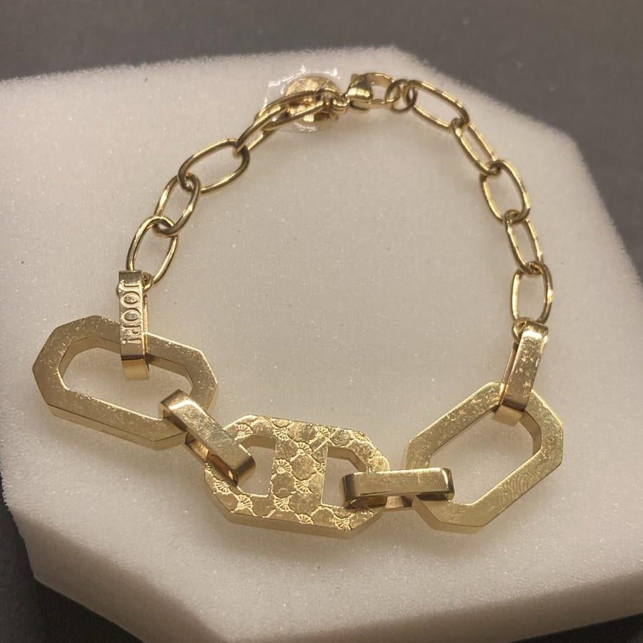 JOOP! Armband gold – achteckige Glieder mit Kornblume