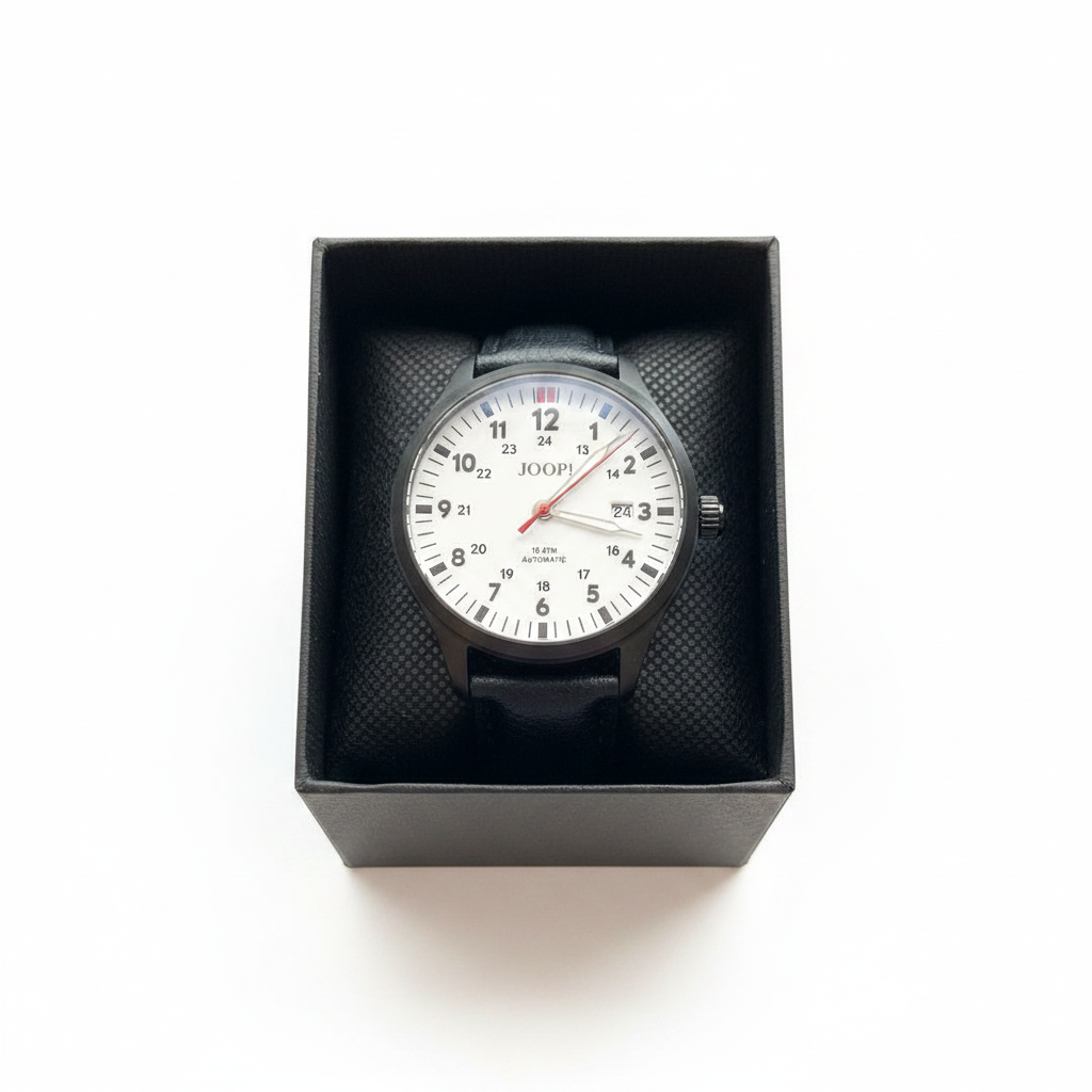 JOOP! Automatikuhr 2039579 – Herren, helles Lederband