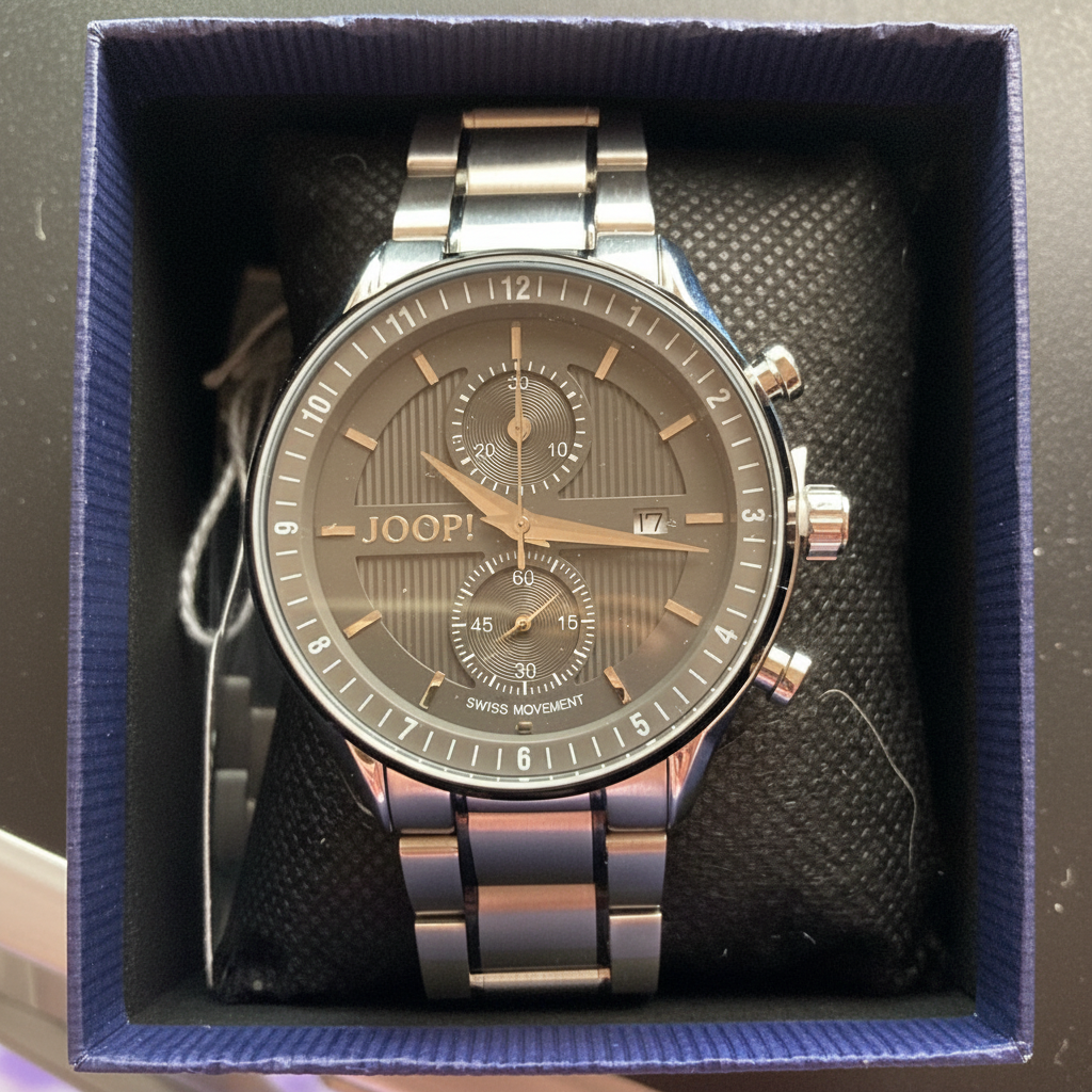 JOOP! Herren-Chronograph – bicolor mit Champagner-Zifferblatt