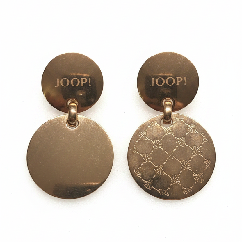 JOOP! Ohrstecker roségold – zwei Plättchen mit Kornblume