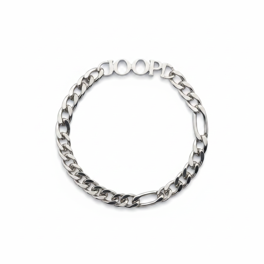 JOOP! Armband silber – Figarokette mit Schriftzug