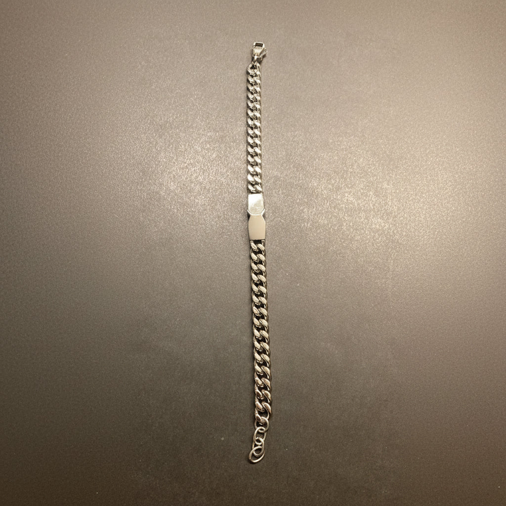 JOOP! Herren-Armband silber – Panzerkette mit Mittelsteg