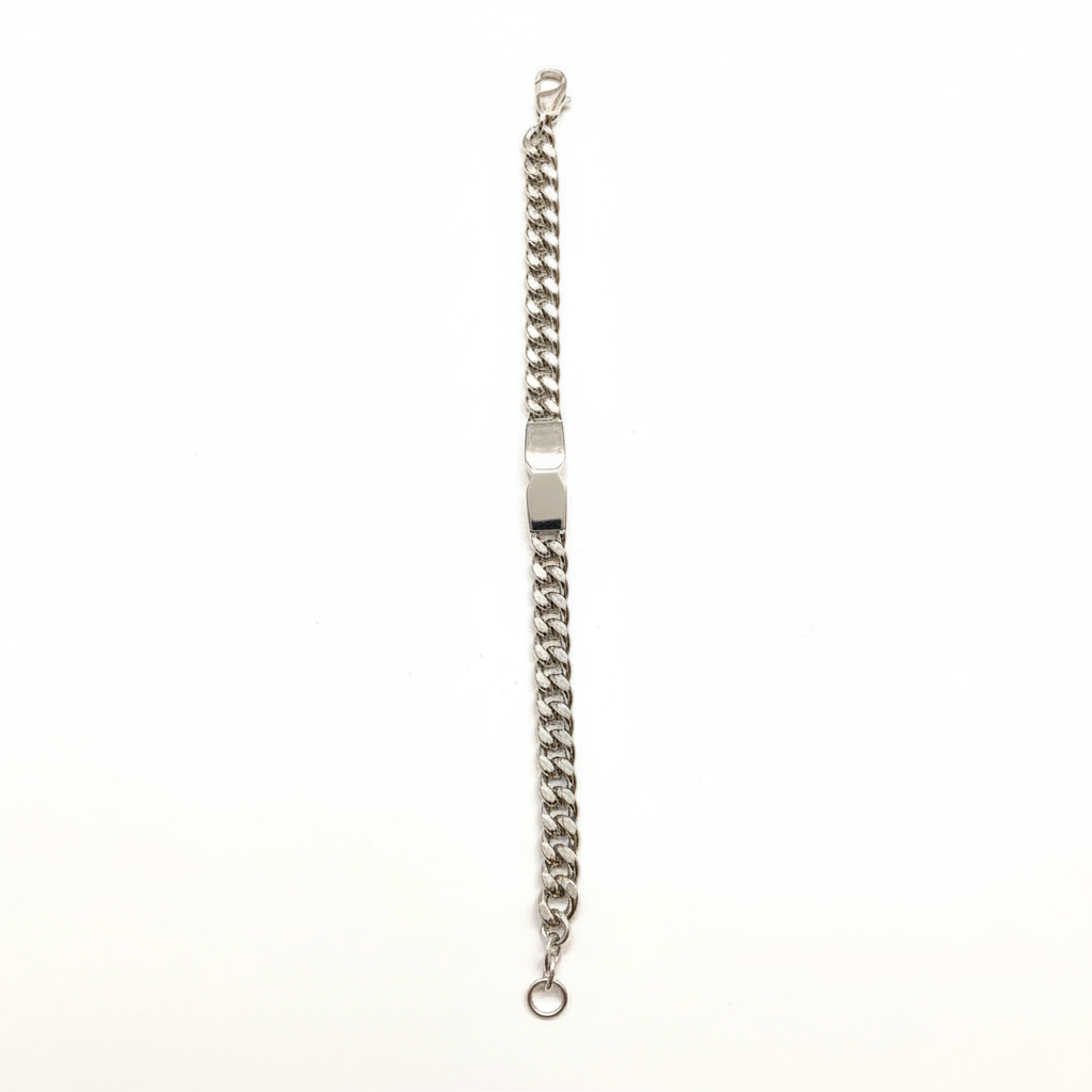 JOOP! Herren-Armband silber – Panzerkette mit Mittelsteg