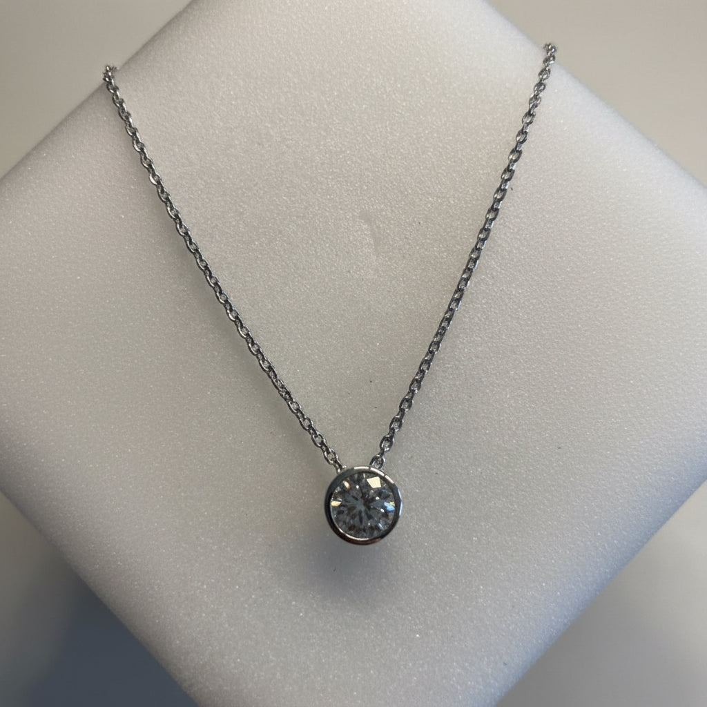 Noelani Solitär-Kette silber – runder Zirkonia