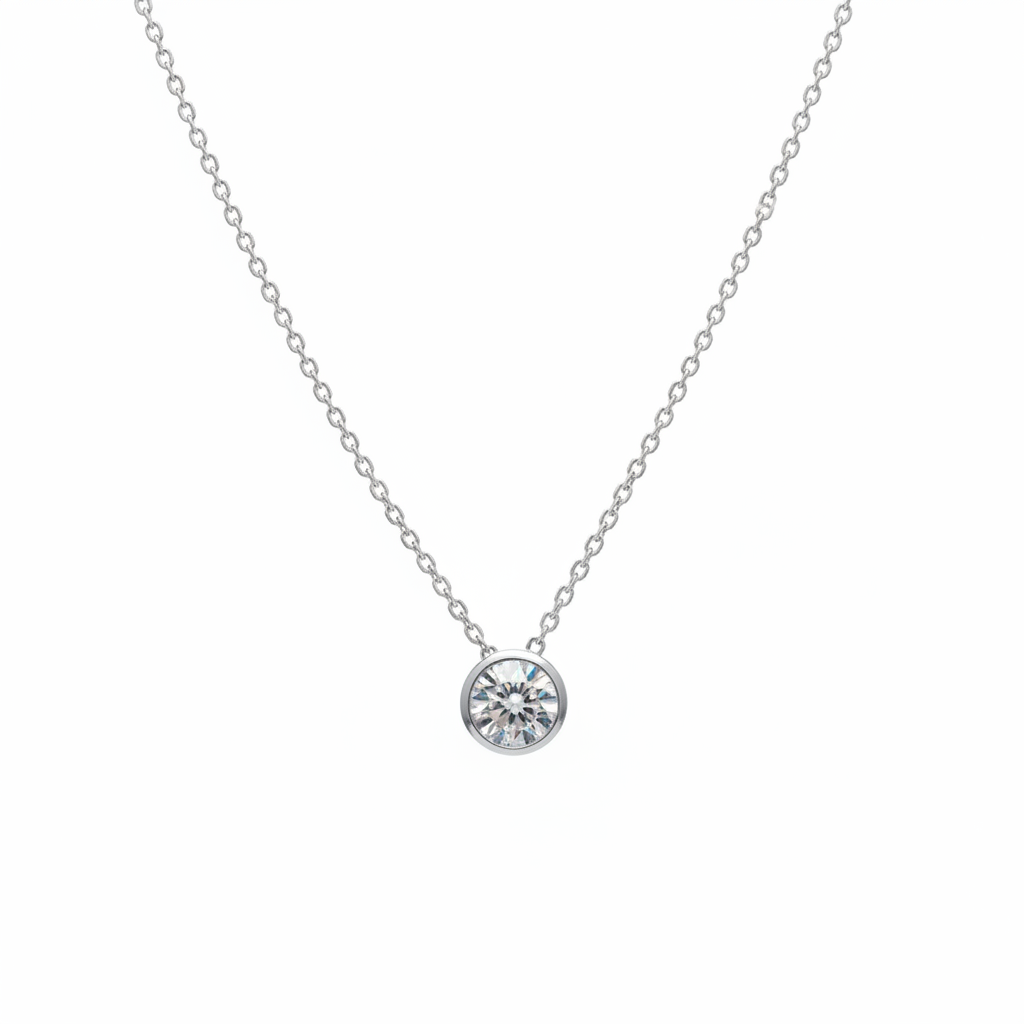 Noelani Solitär-Kette silber – runder Zirkonia