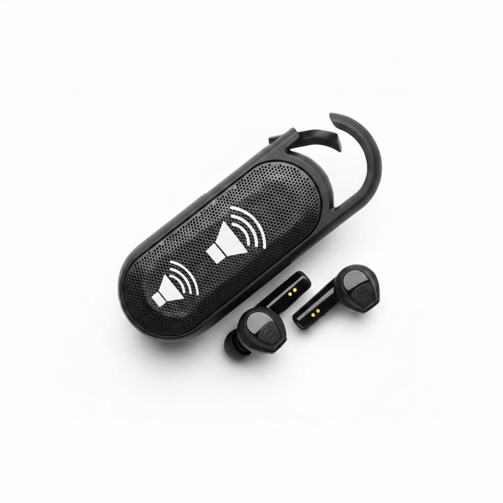 SCHWAIGER 3-in-1 TWS-Kopfhörer mit Bluetooth-Lautsprecher