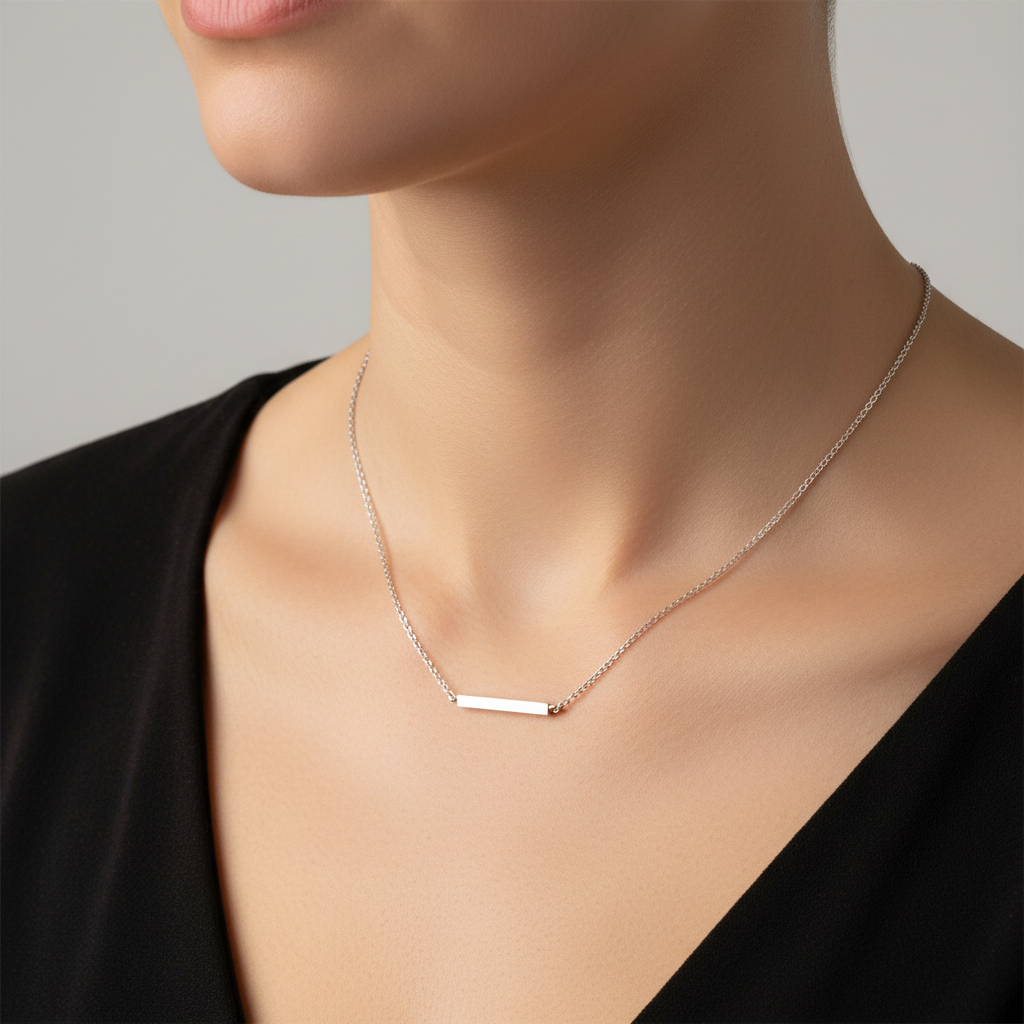 My Jewellery Halskette Silber – schmaler Zirkonia-Stab