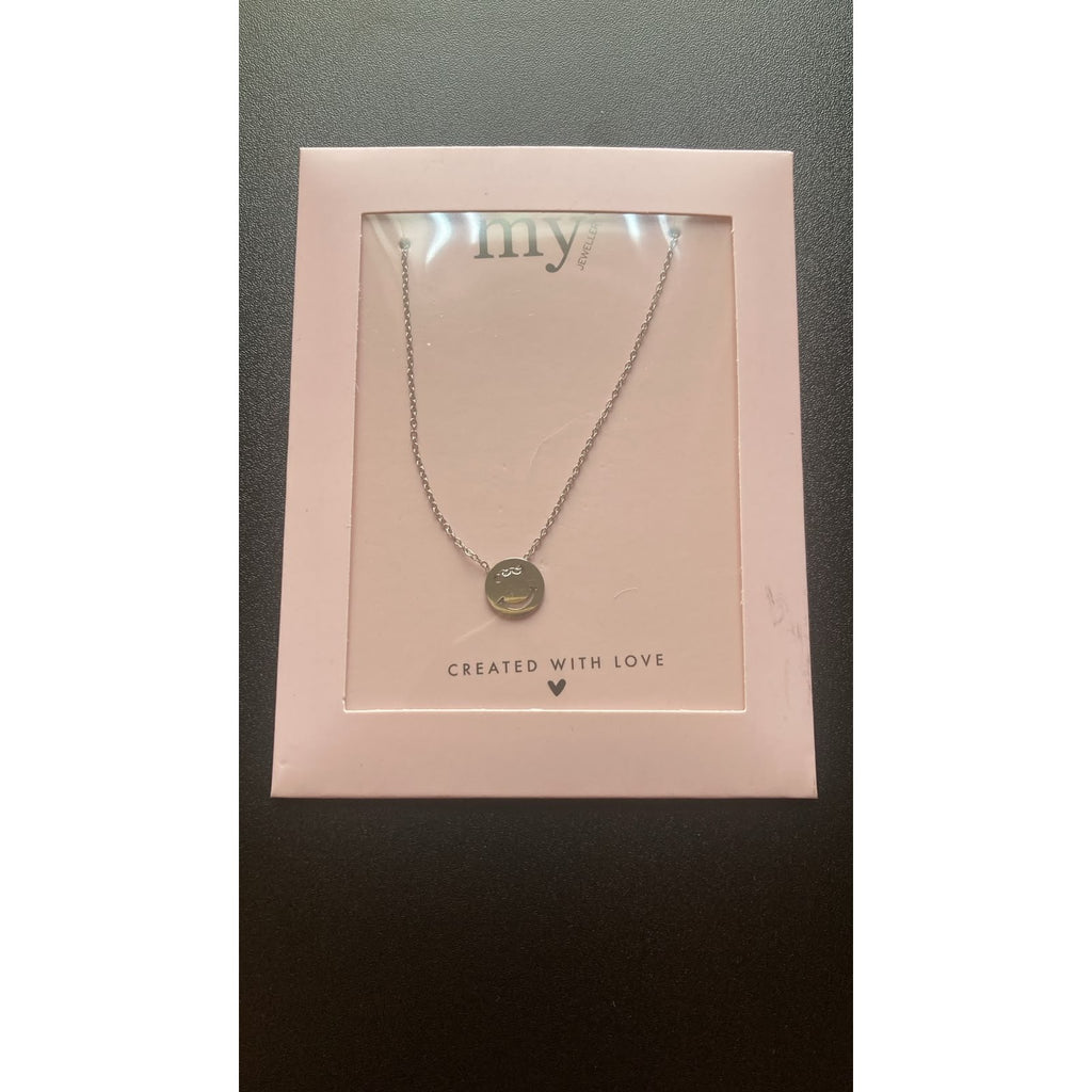 My Jewellery Halskette Silber mit rundem Coin-Anhänger