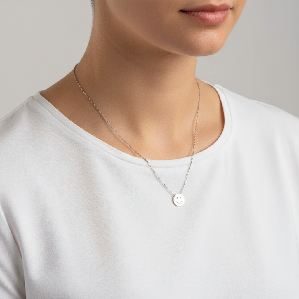 My Jewellery Halskette Silber – runder Coin-Anhänger
