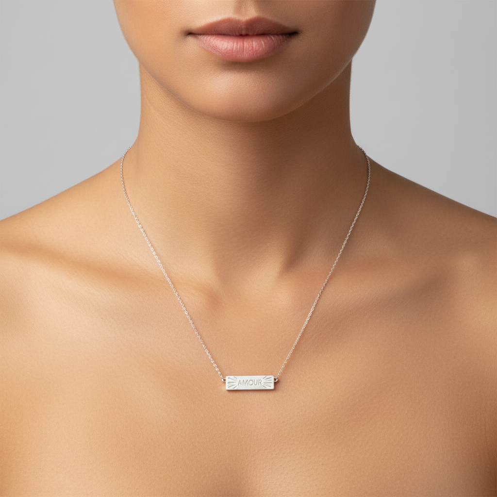 My Jewellery Halskette Silber – Zirkonia-Balken
