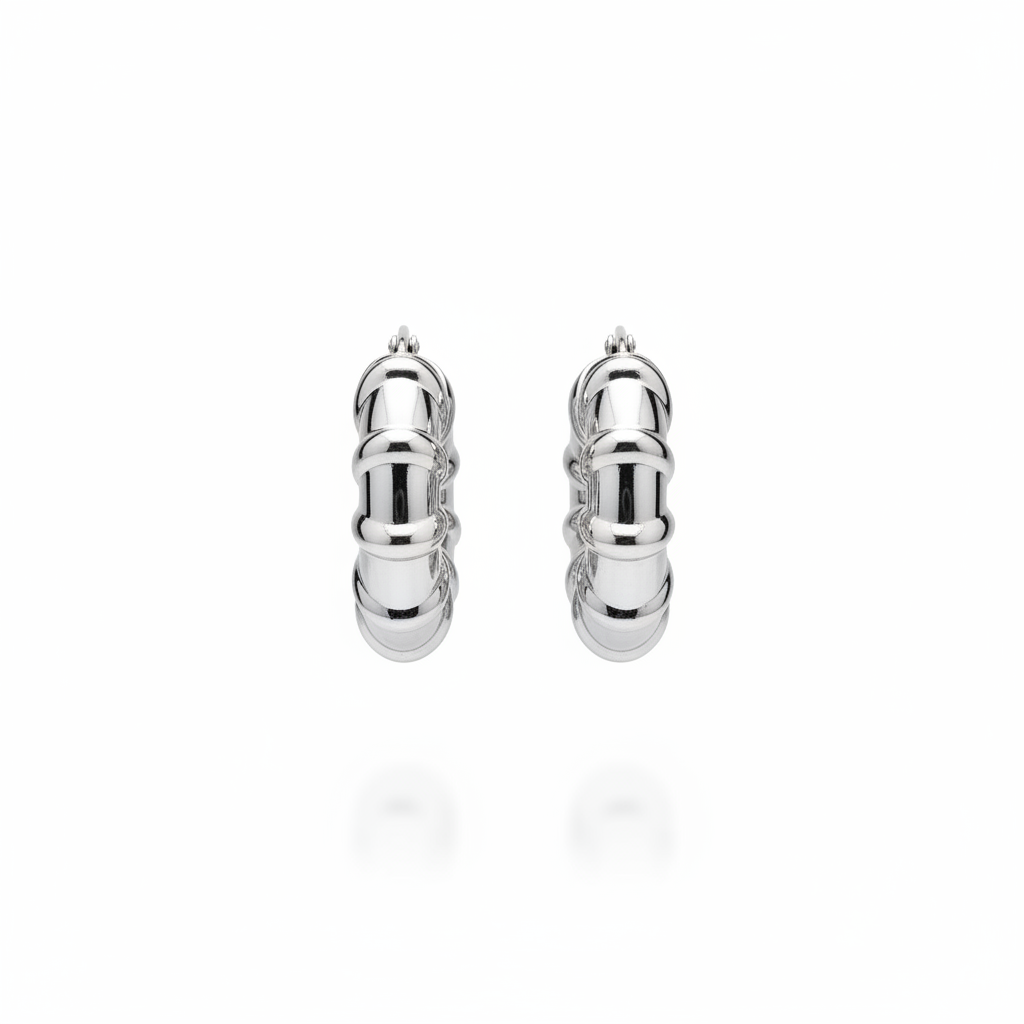 My Jewellery Creolen Silber – geriffelte Optik