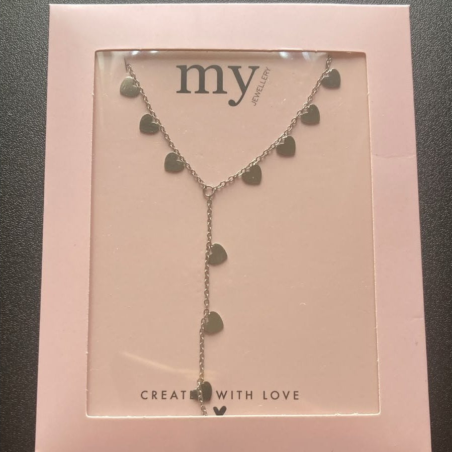 My Jewellery Y-Kette Silber mit Herz-Charms