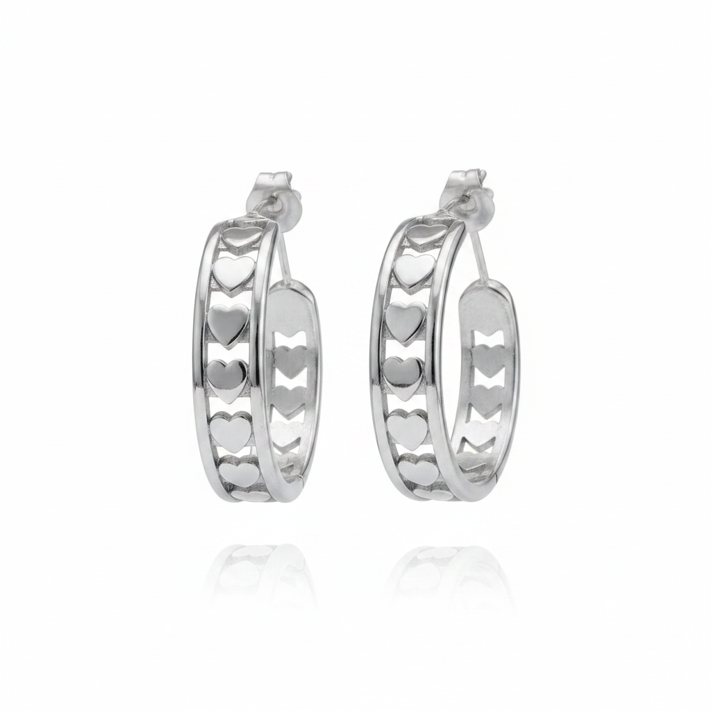 My Jewellery Creolen Silber – strukturiert