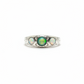 My Jewellery Ring Goldfarben – grüne Steine, Größe 17
