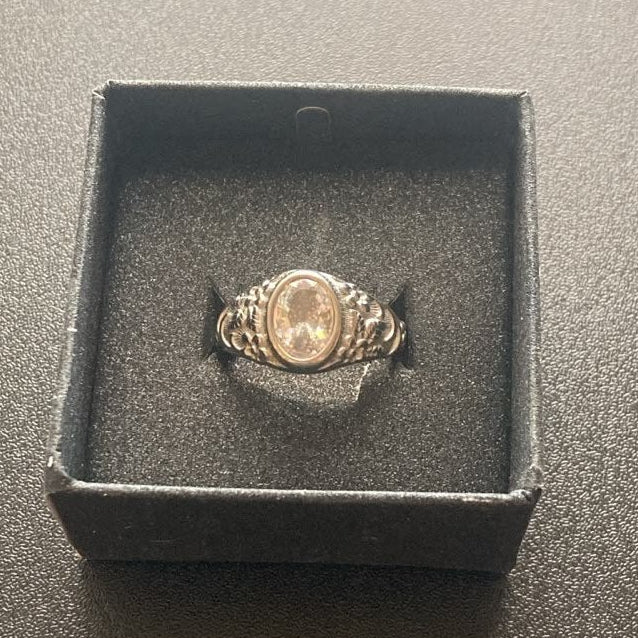 My Jewellery Ring Silber mit ovalem hellem Stein