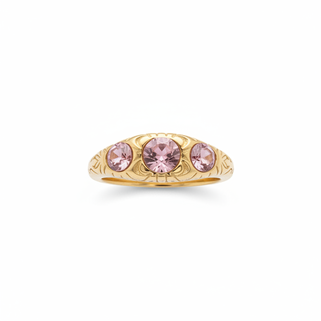 My Jewellery Ring Goldfarben – rosé Steine, Größe 17