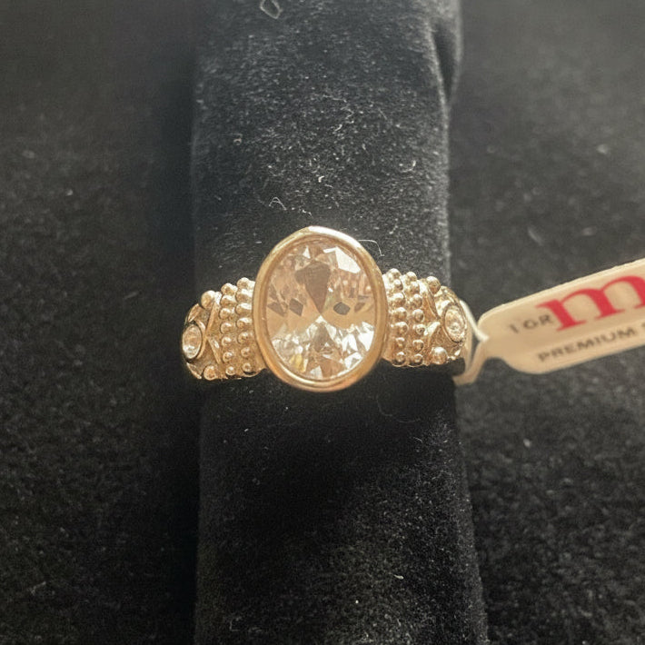 My Jewellery Ring Goldfarben mit ovalem hellem Stein