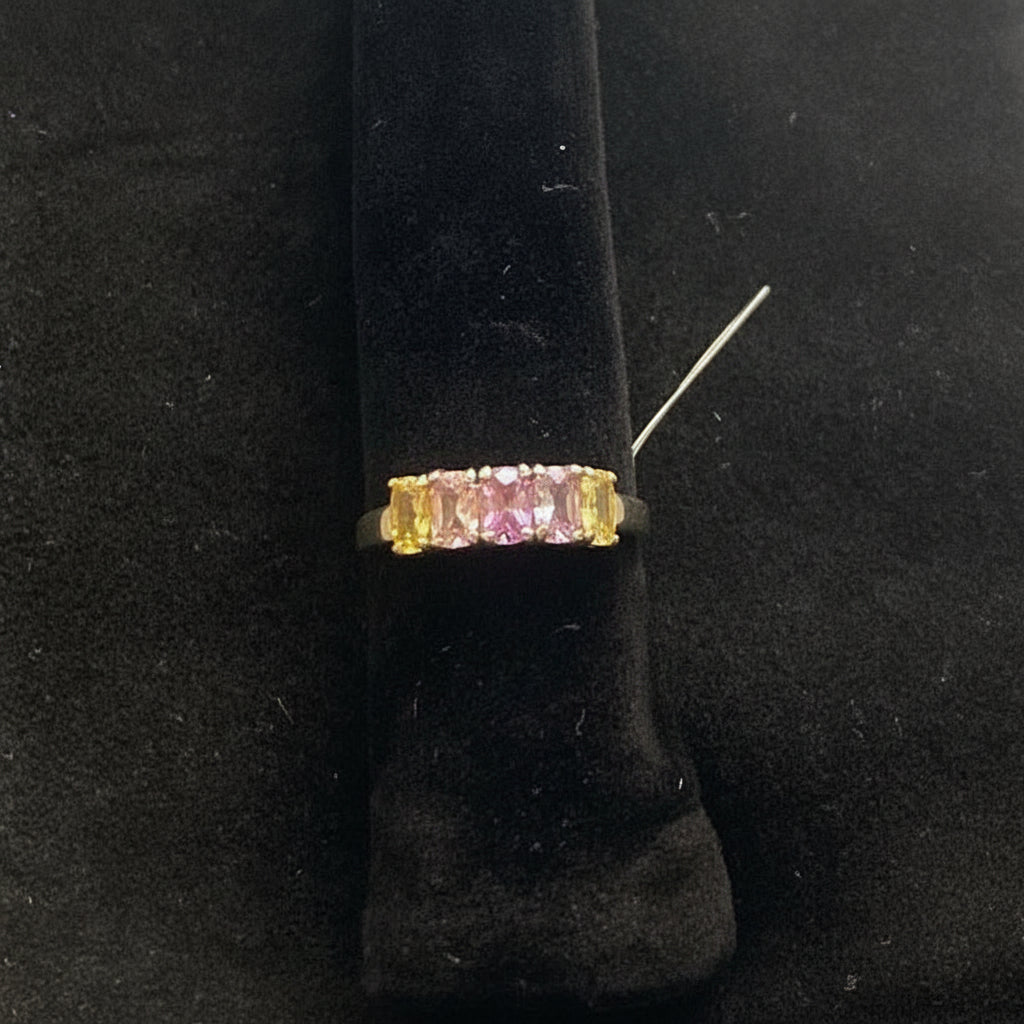 My Jewellery Ring Goldfarben mit bunten Steinen, Größe 18