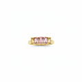 My Jewellery Ring Goldfarben – bunte Steine, Größe 18
