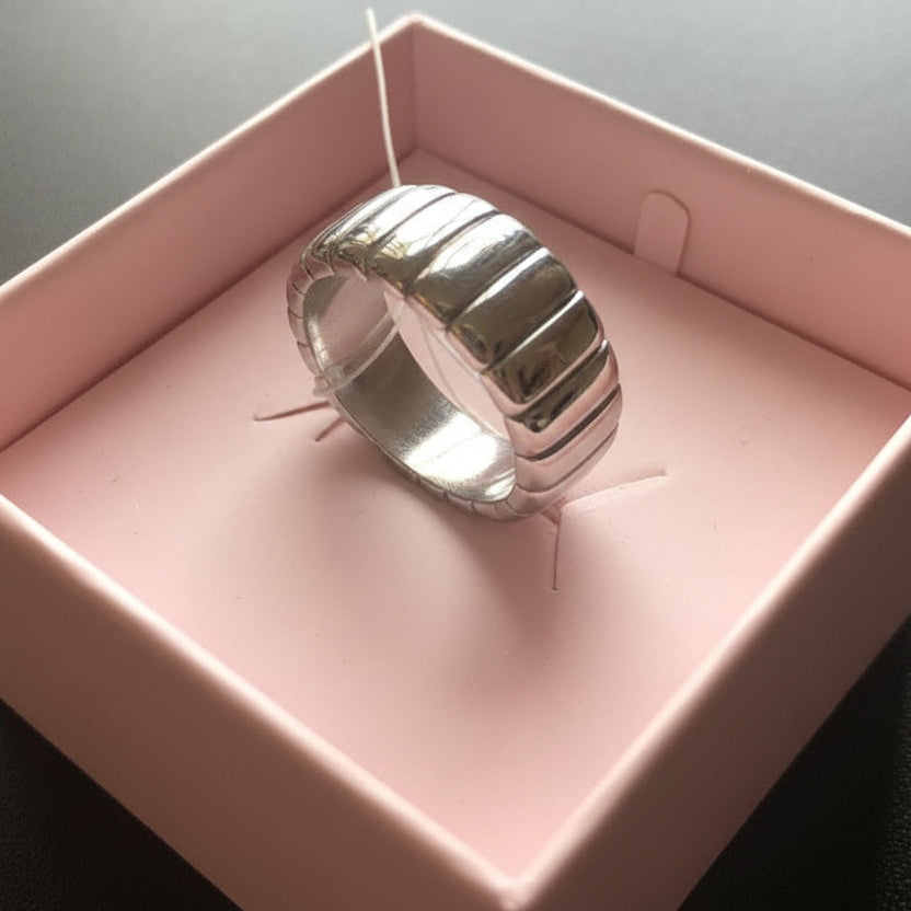 My Jewellery Ring Silber breit mit Struktur
