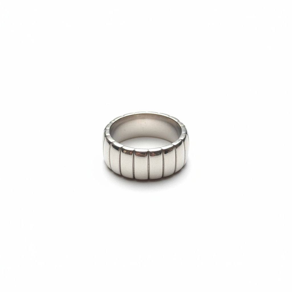 My Jewellery Ring Silber – breit mit Struktur, Größe 16