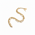 Damen-Armband Gold – Layerkette zweireihig