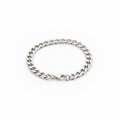 Herren-Panzerarmband Edelstahl – silber, breit